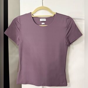 Aritzia Contour Waist Tee Smoked Eggplant